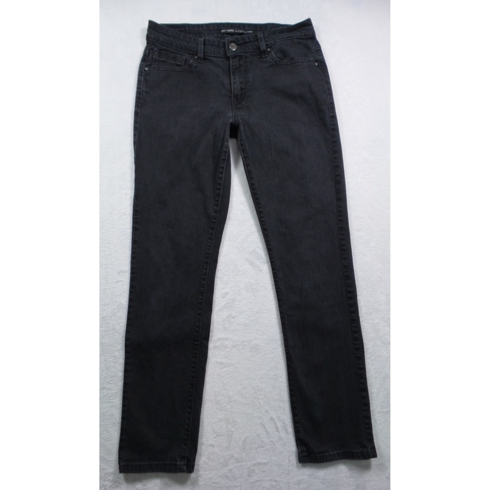 Levis Jeans Womens Size 8 Black Denim The Original Mid Rise Skinny Stretch